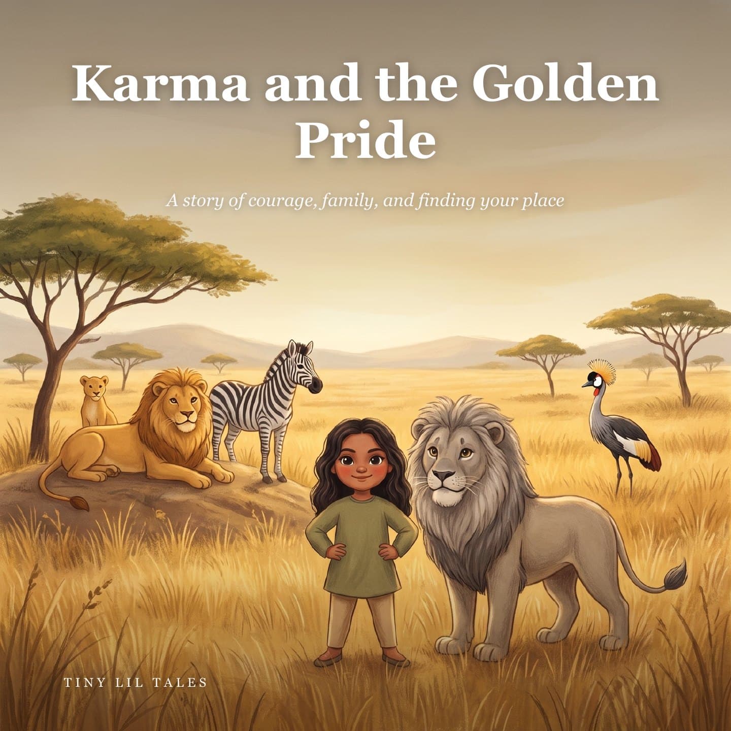 The cover of Karma and the Golden Pride, a book made for one child